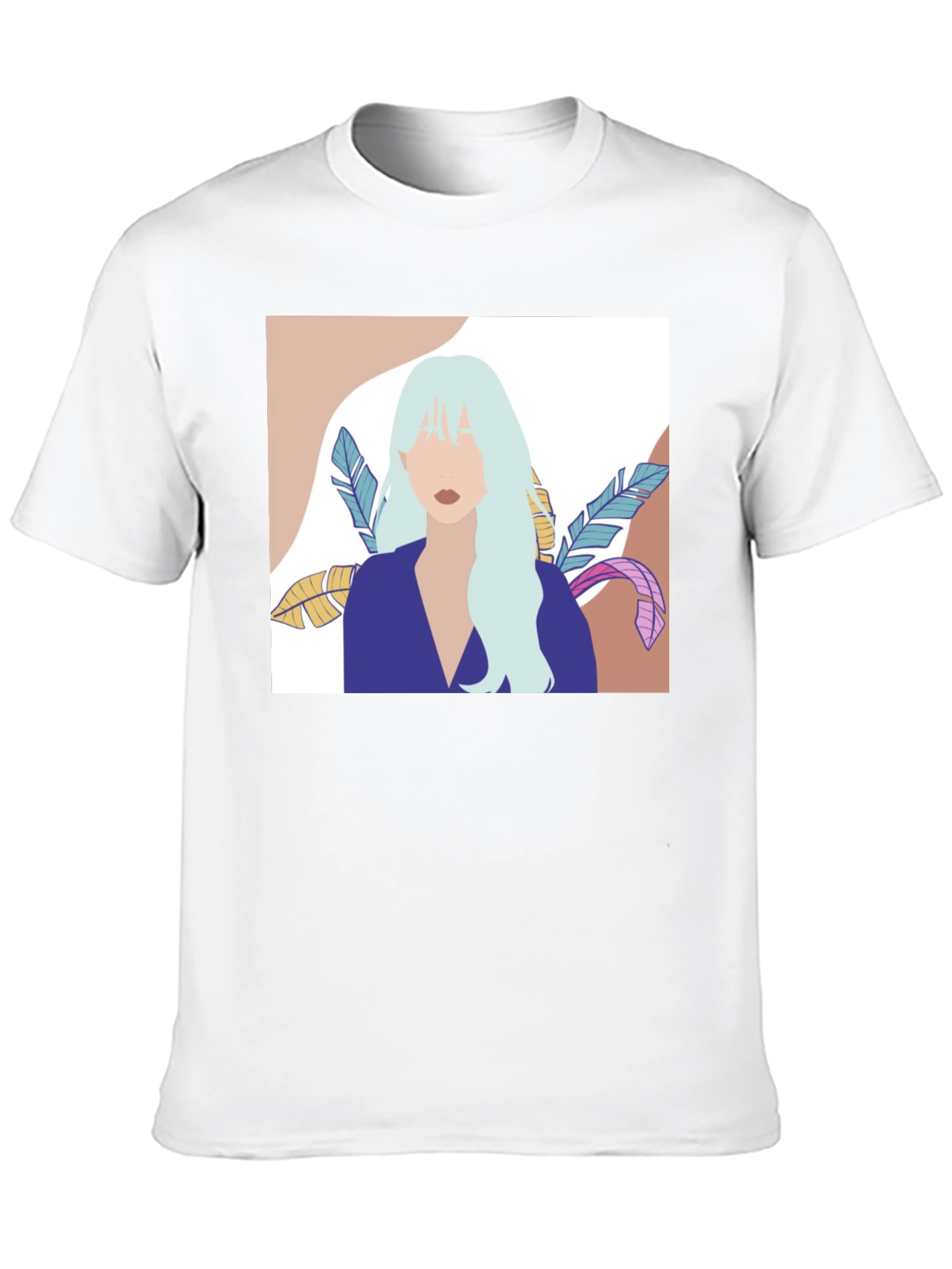 Black Abstract Woman Portrait Graphic T-Shirt - Black view 10