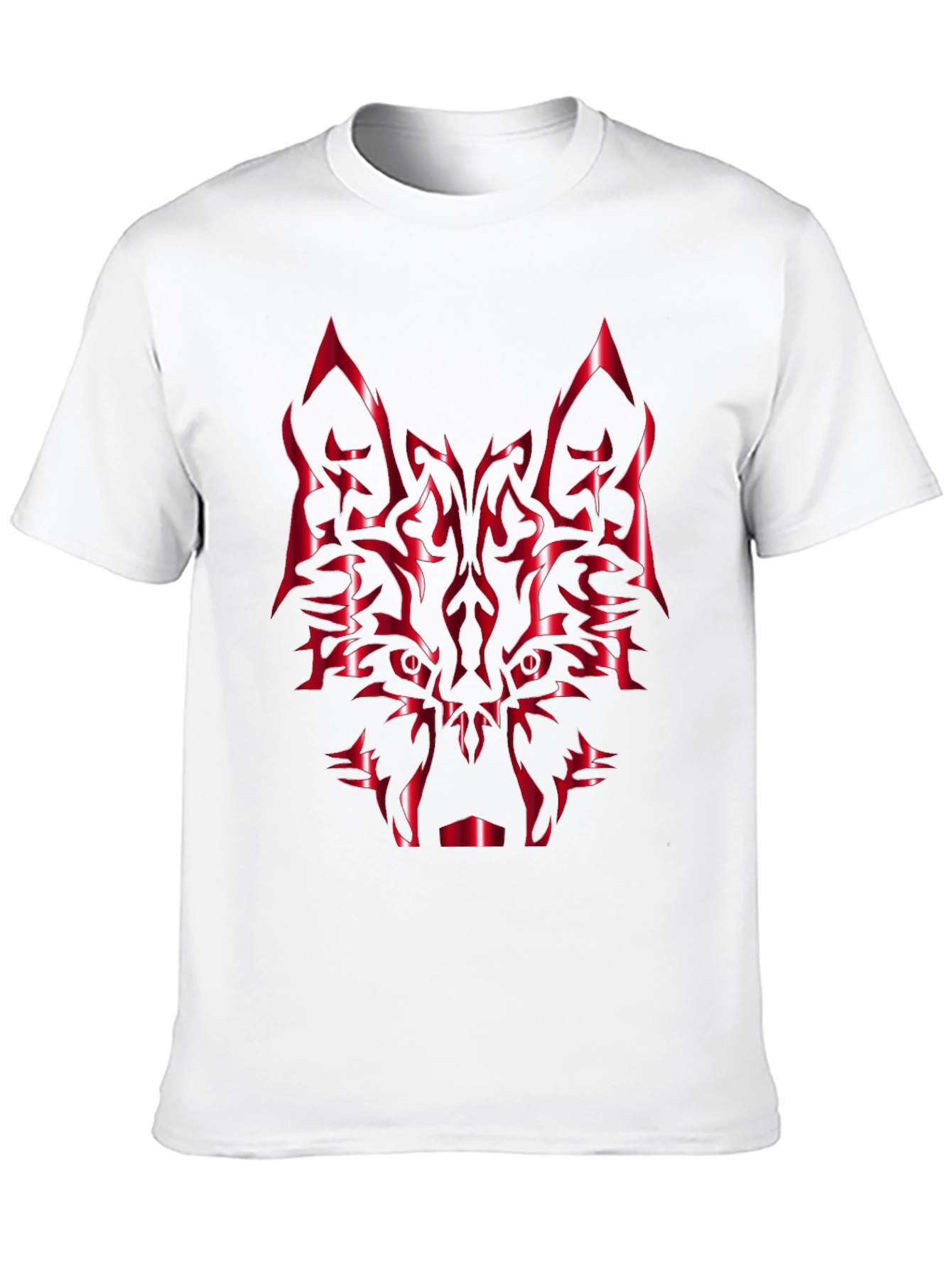 Black Red Wolf Graphic Tee - Black Cotton Blend view 10