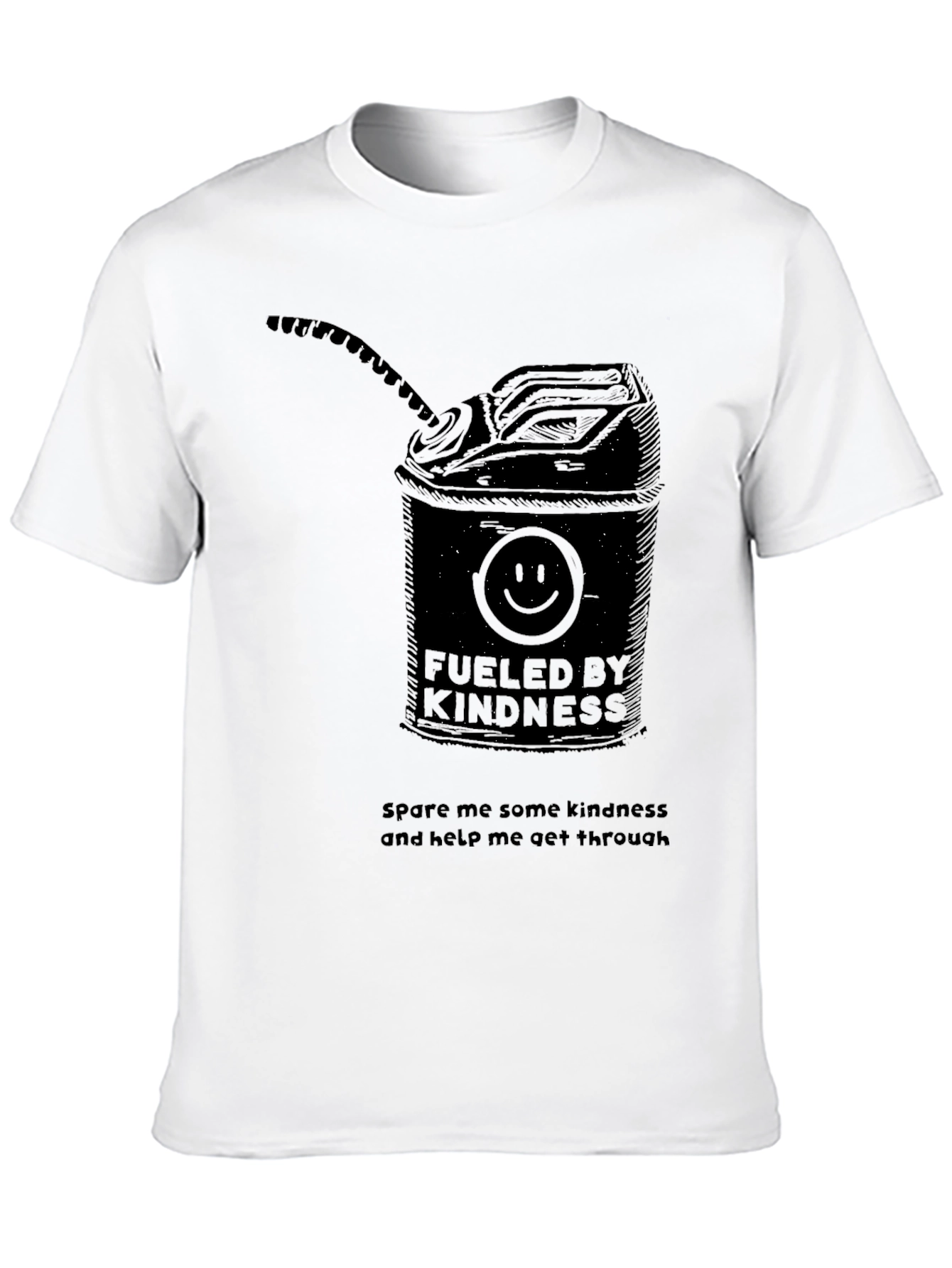 Black Fueled By Kindness Graphic Tee - Unisex Black T-Shirt view 10