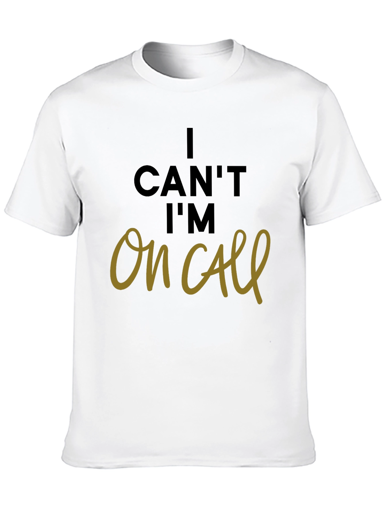 Black I Can't I'm On Call Black Tee view 10