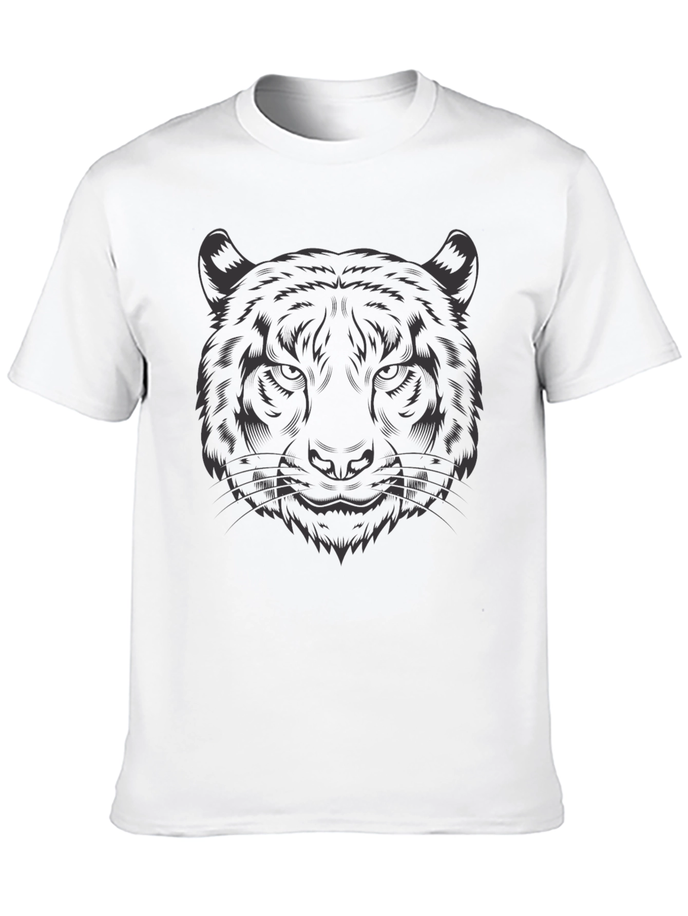 Black Tiger Graphic Black T-Shirt view 10