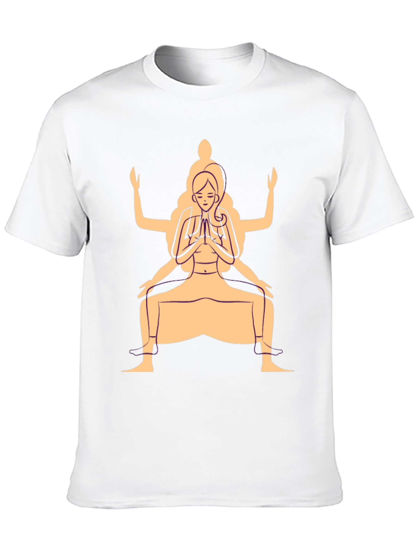 Black Yoga Pose Graphic T-Shirt - Black Cotton Blend view 10