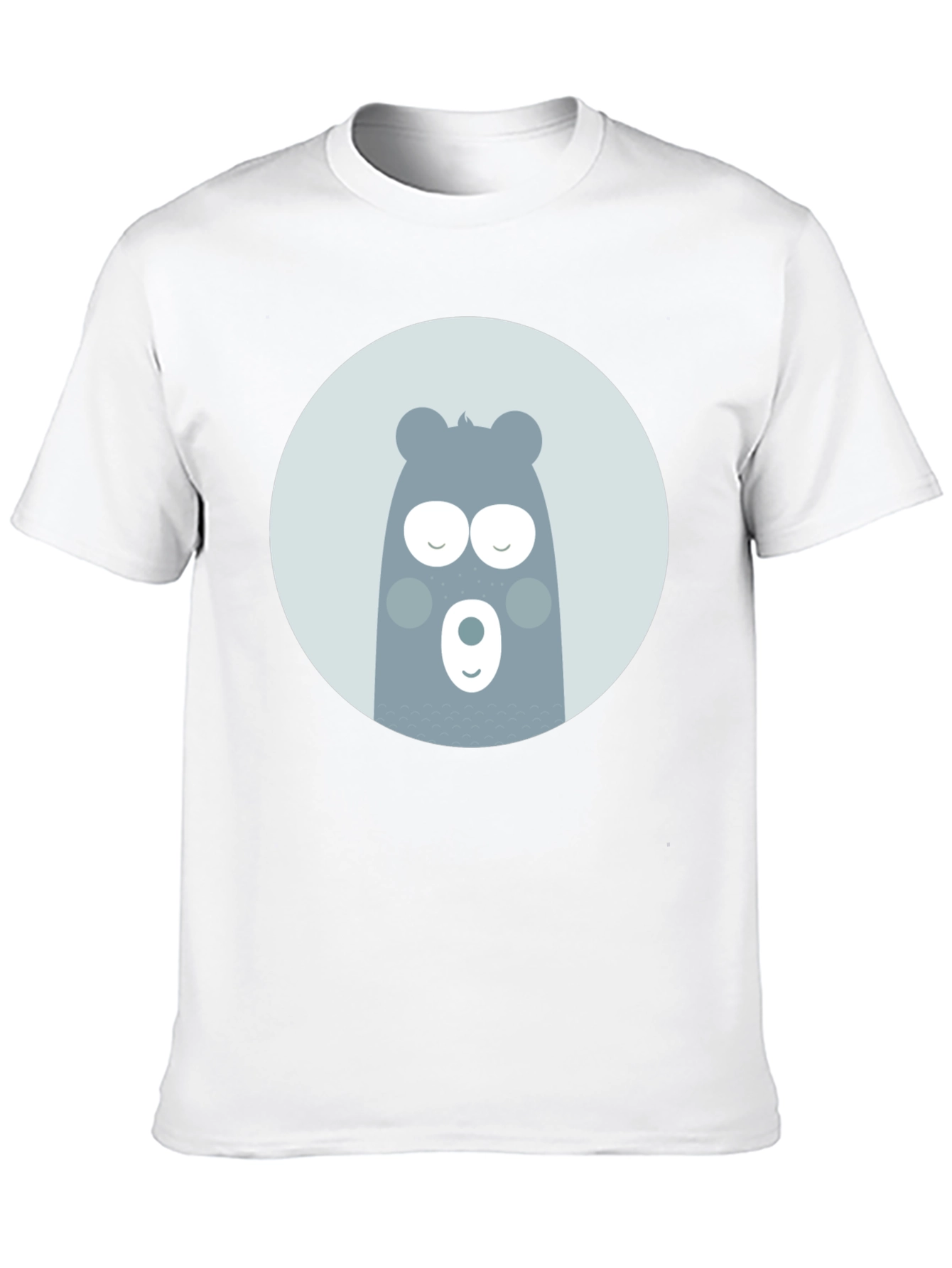 Black Cute Bear Graphic Black T-Shirt view 10