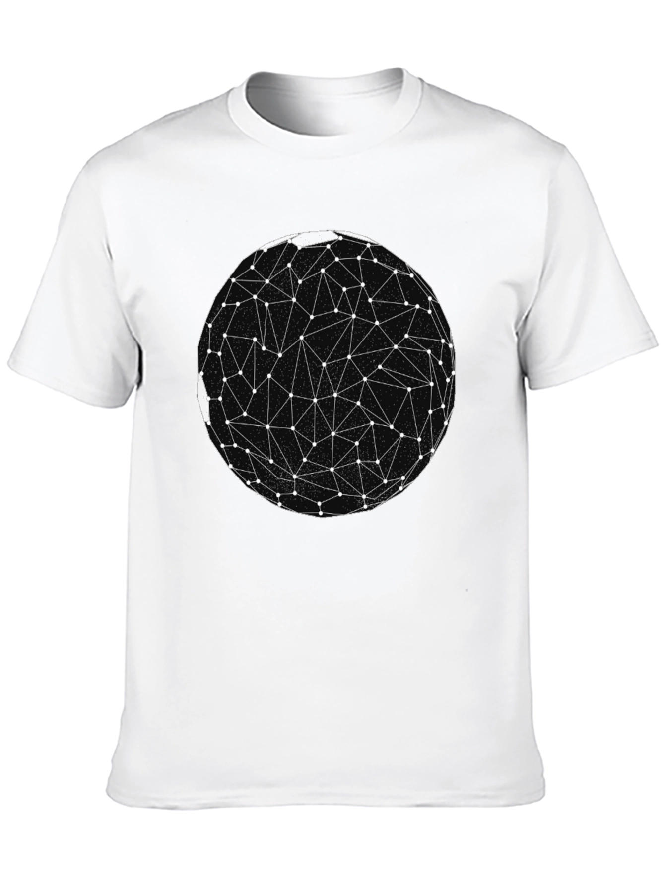 Black Abstract Geometric Sphere Graphic Tee - Modern Minimalist view 10