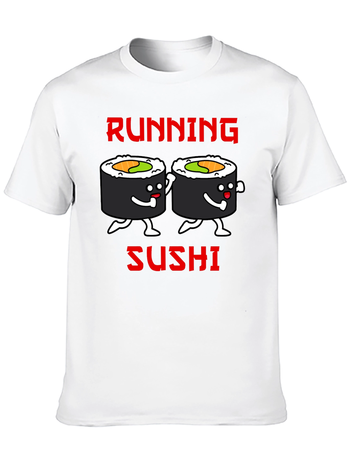Black Running Sushi Graphic T-Shirt - Black view 10