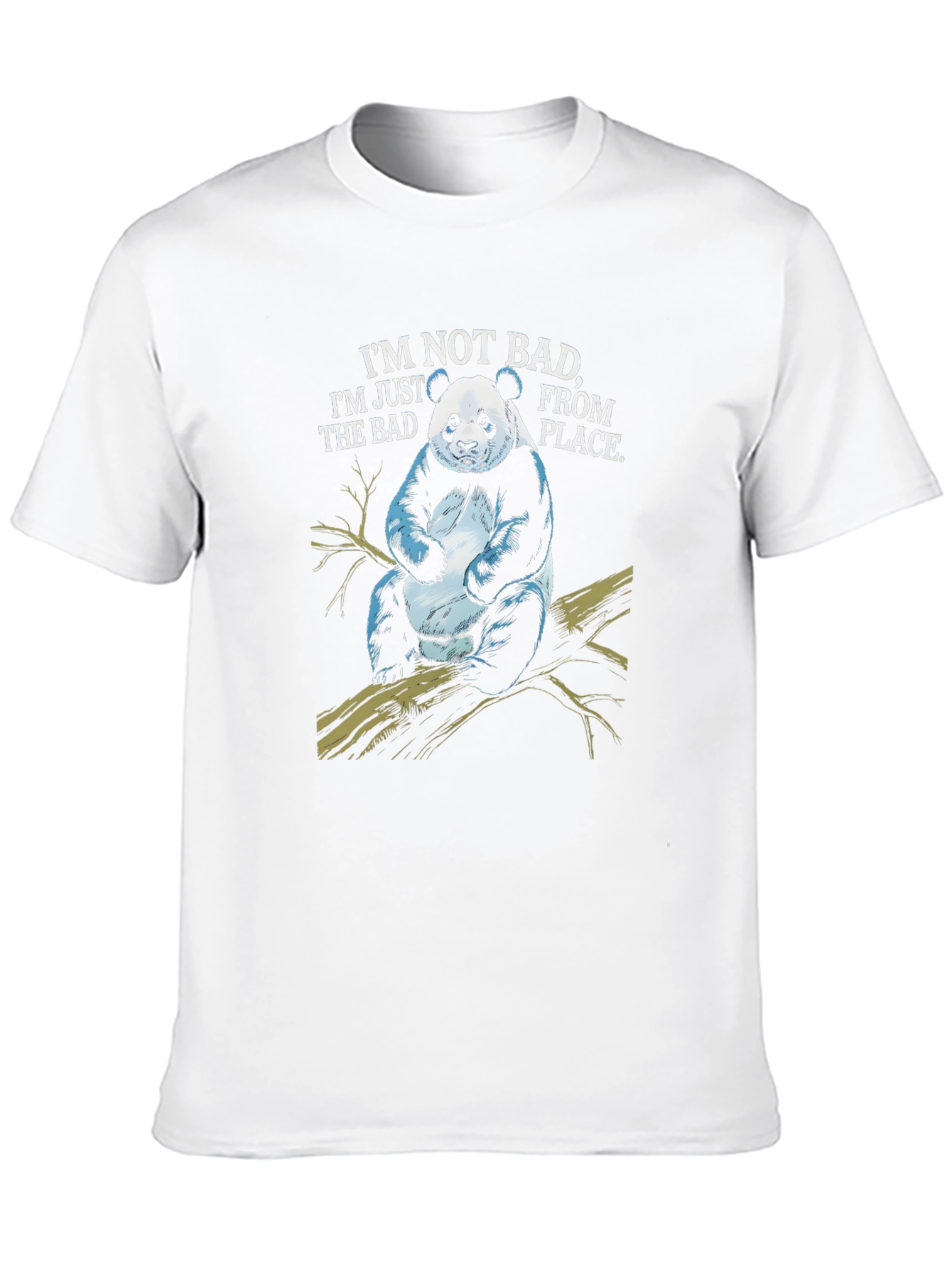 Black Panda 'Not Bad' Graphic T-Shirt - Funny Men's Tee view 10