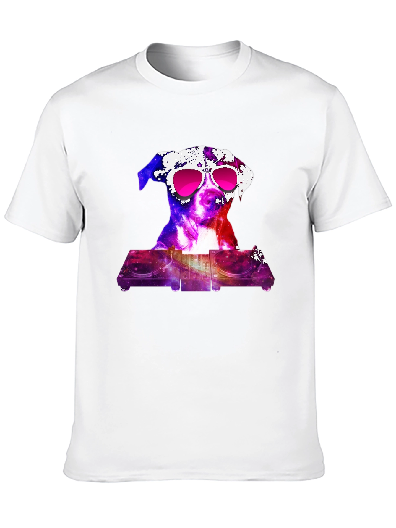 Black DJ Dog Graphic Tee - Cool & Unique view 10