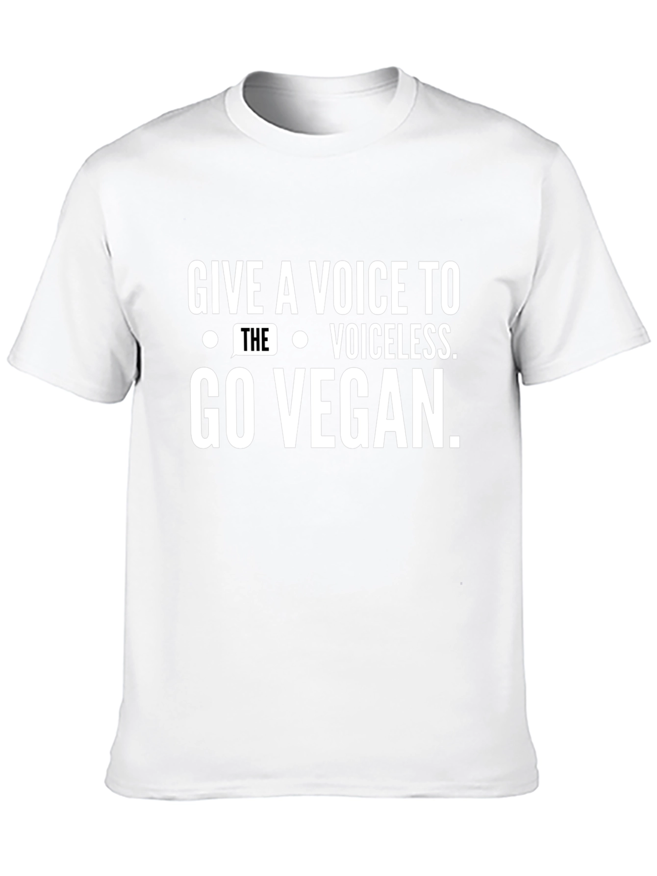 Black Vegan Voice Black T-Shirt view 10