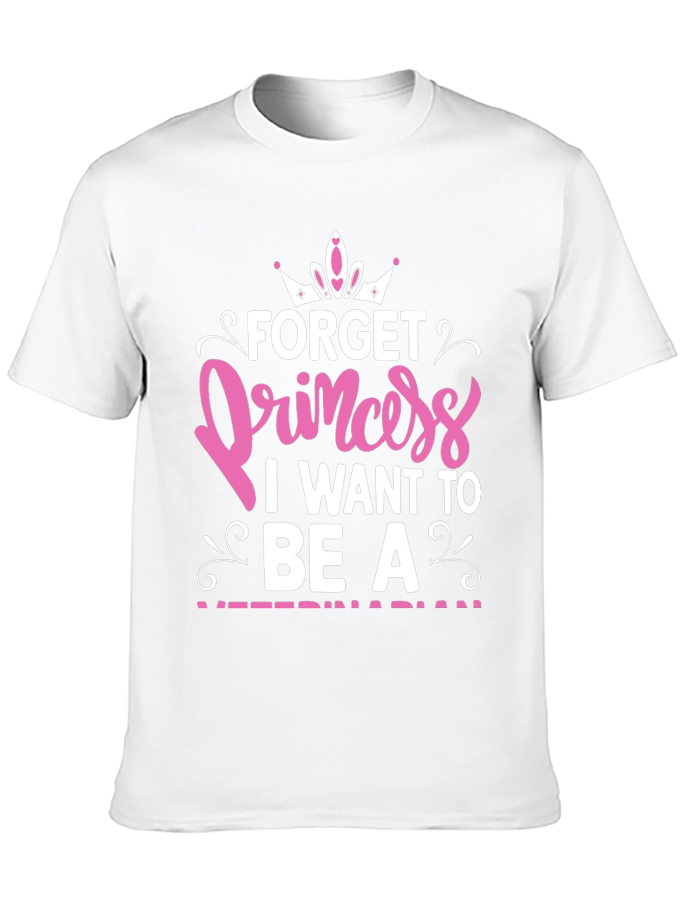 Black Forget Princess T-Shirt - Veterinarian view 10