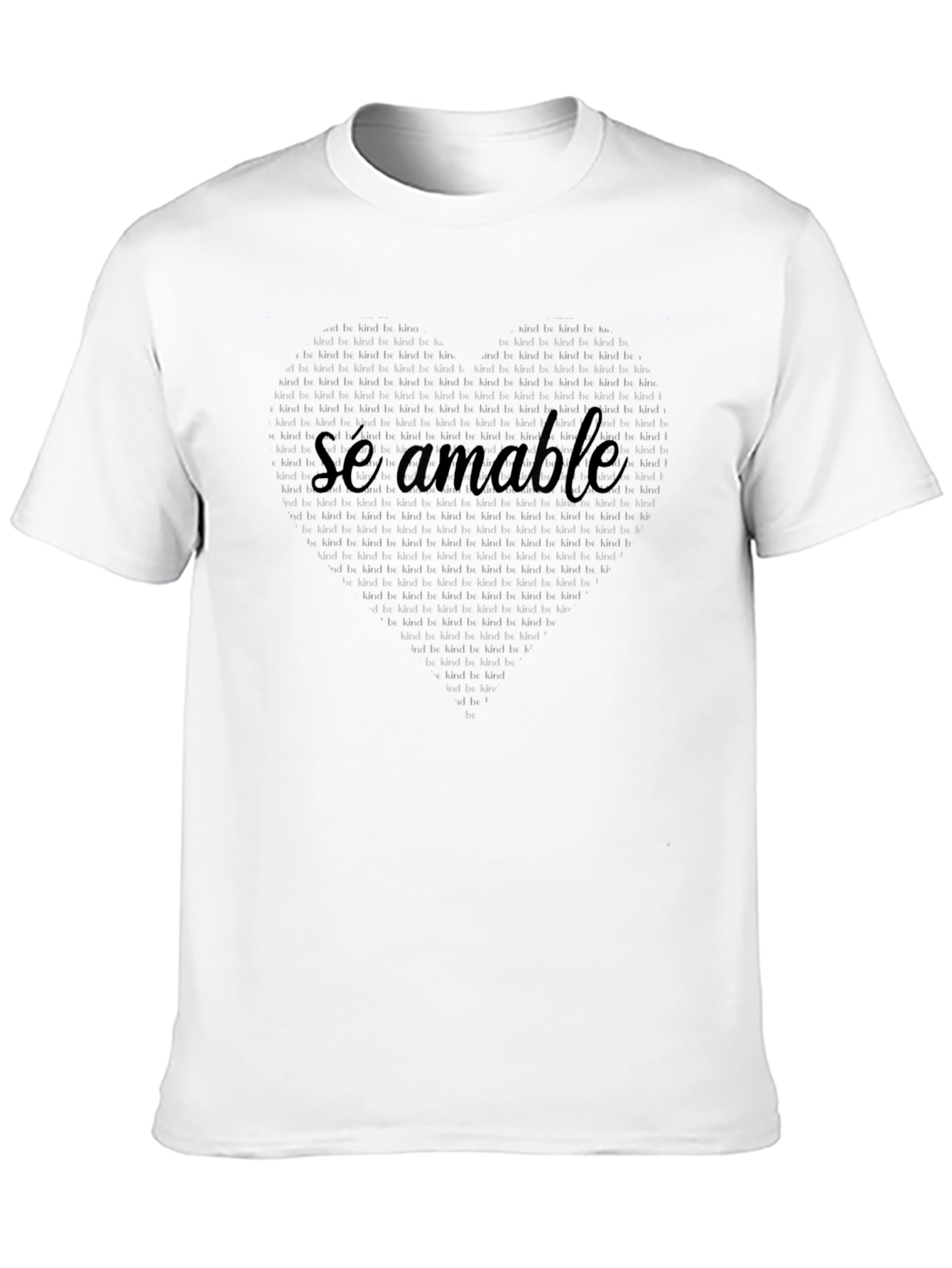 Black Se Amable Kindness Heart T-Shirt - Be Kind view 10