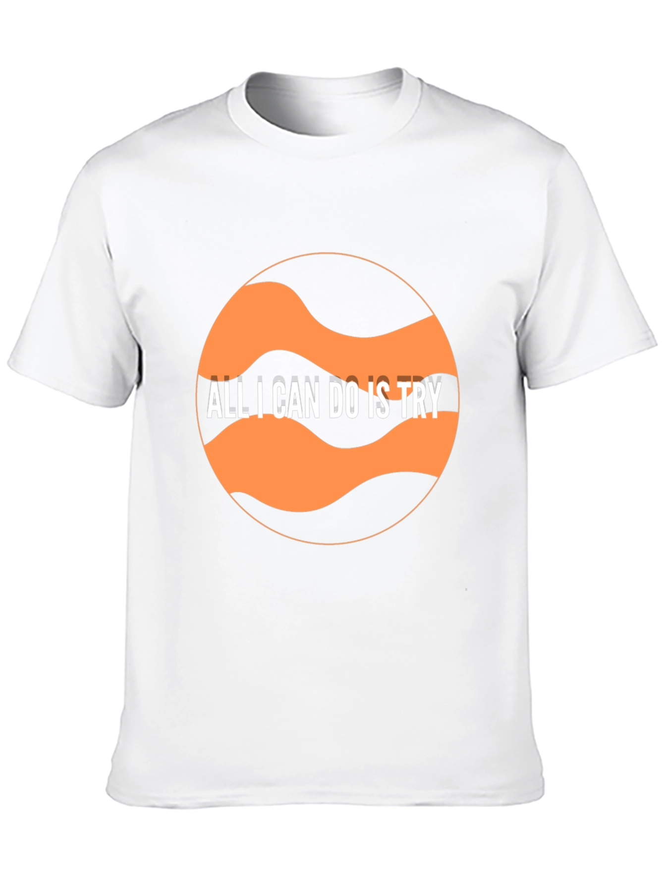 Black Motivational Graphic T-Shirt - All I Can Do Is Try view 10