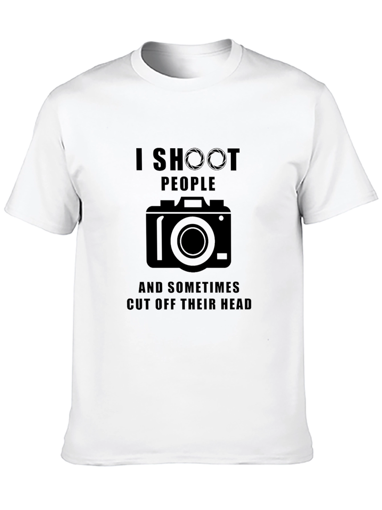 Black Funny Photographer T-Shirt - I Shoot People view 10