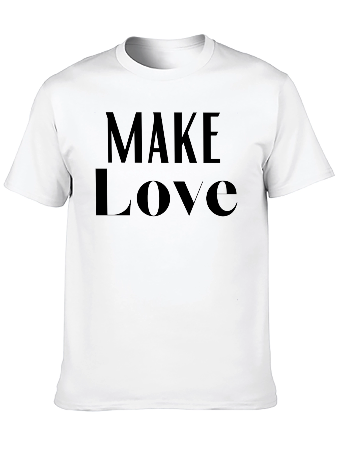 Black Make Love Graphic Tee - Soft Cotton Crew Neck view 10