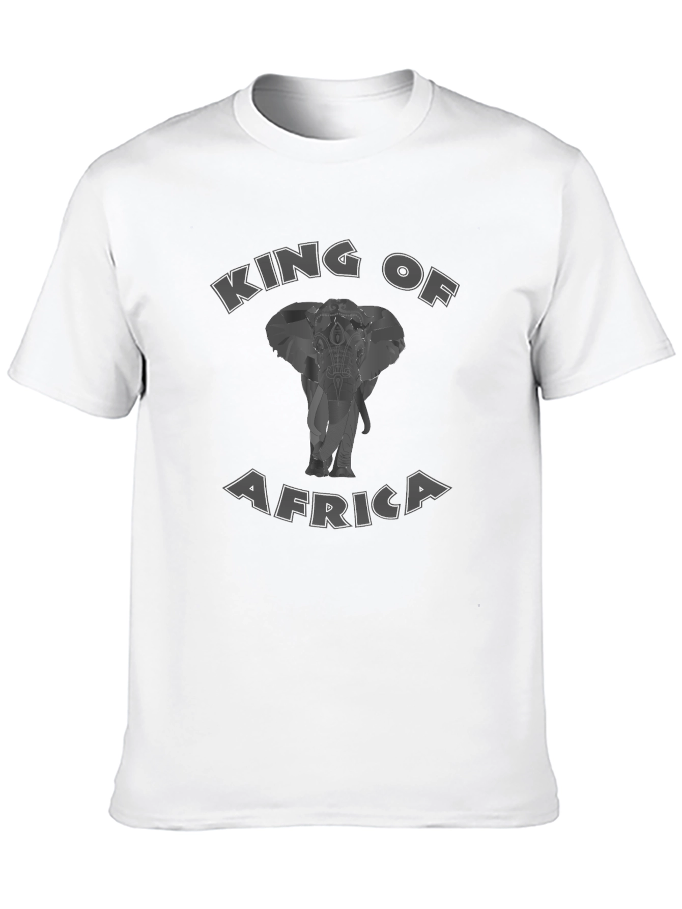 Black King of Africa Elephant Graphic Tee view 10
