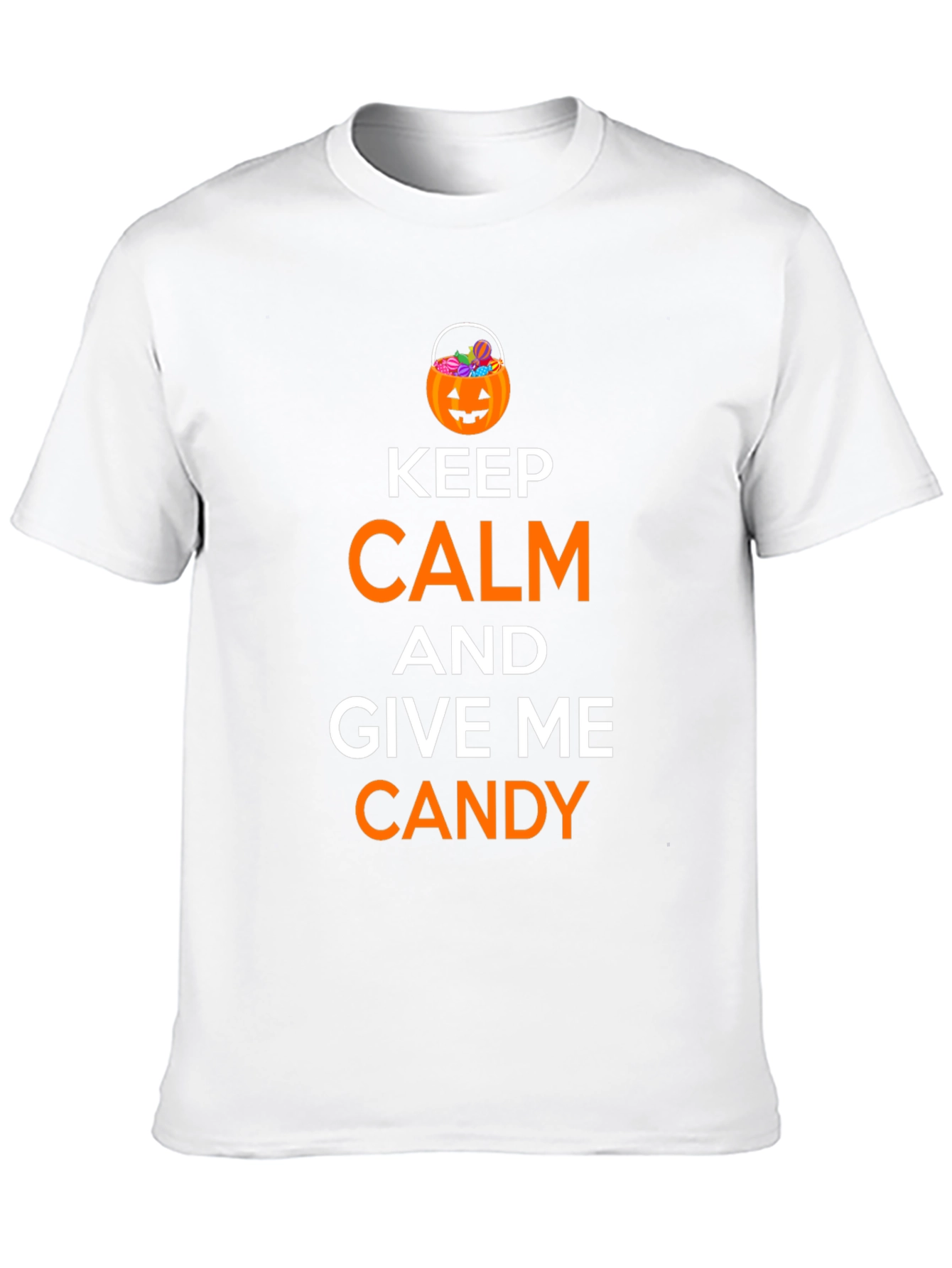 Black Keep Calm and Give Me Candy Halloween T-Shirt view 10
