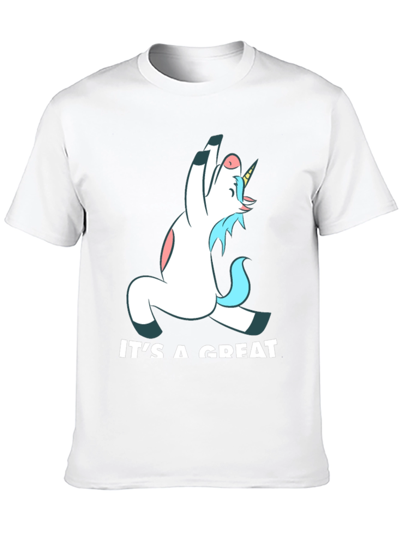Black Funny Unicorn Yoga Black T-Shirt view 10