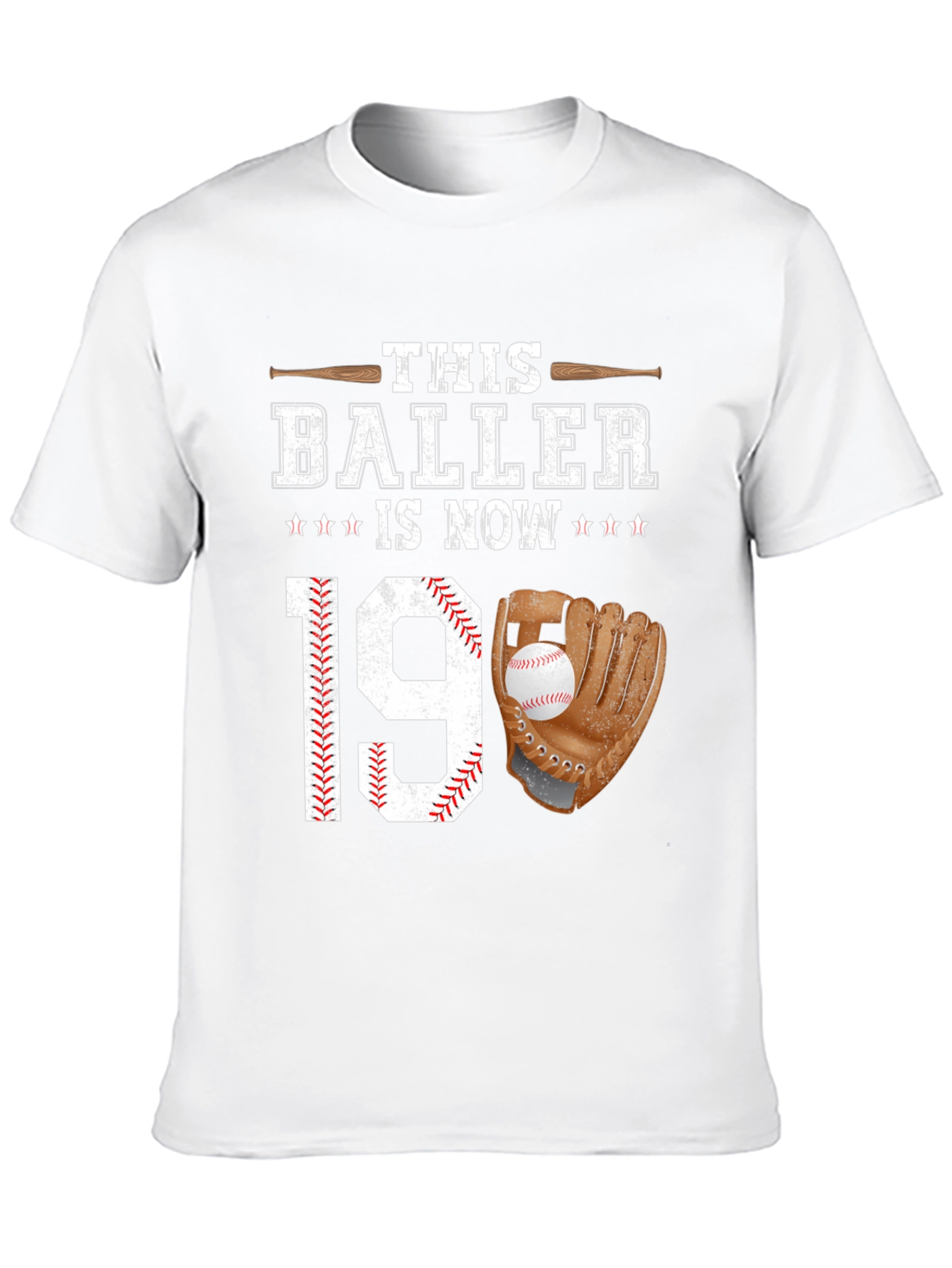 Black Baller 19th Birthday T-Shirt Baseball Lover view 10