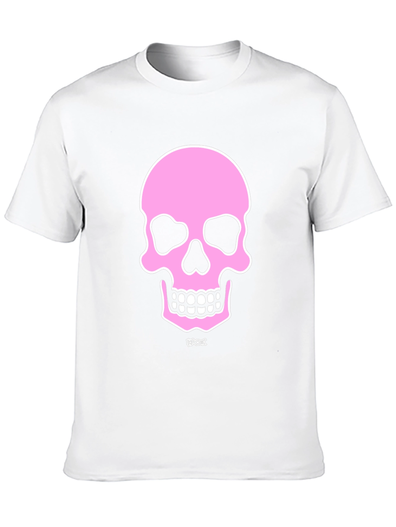 Black Pink Skull Graphic Black T-Shirt view 10