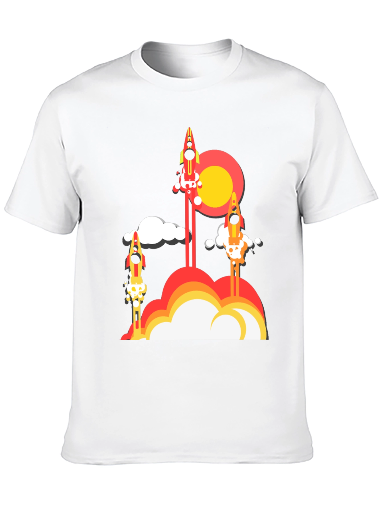 Black Rocket Launch Graphic Tee - Retro Style view 10