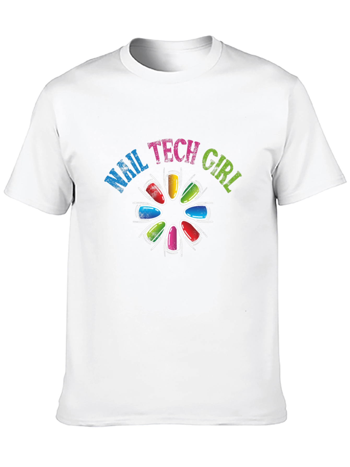 Black Nail Tech Girl T-Shirt view 10