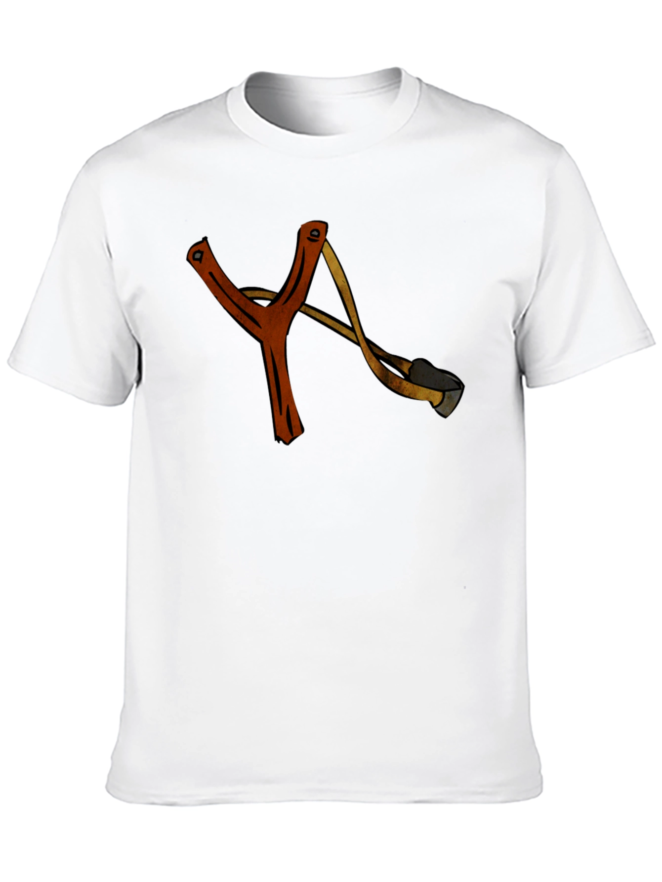 Black Slingshot T-Shirt: Retro Style Casual Tee view 10