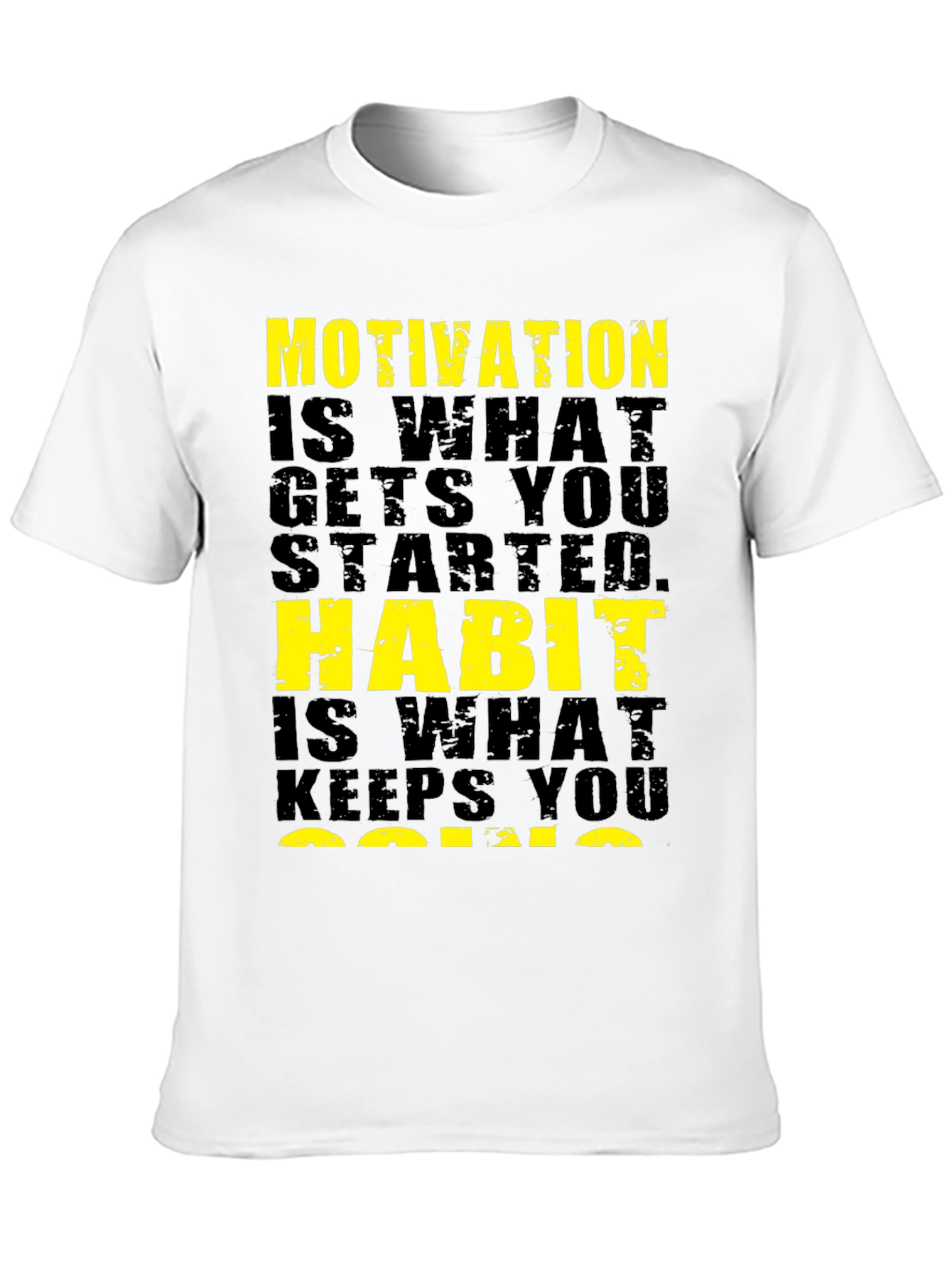 Black Motivational Quote Black T-Shirt view 10