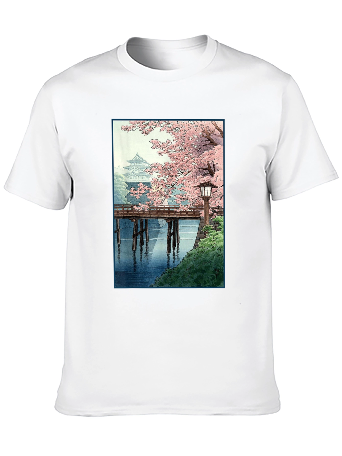 Black Japanese Cherry Blossom T-Shirt view 10