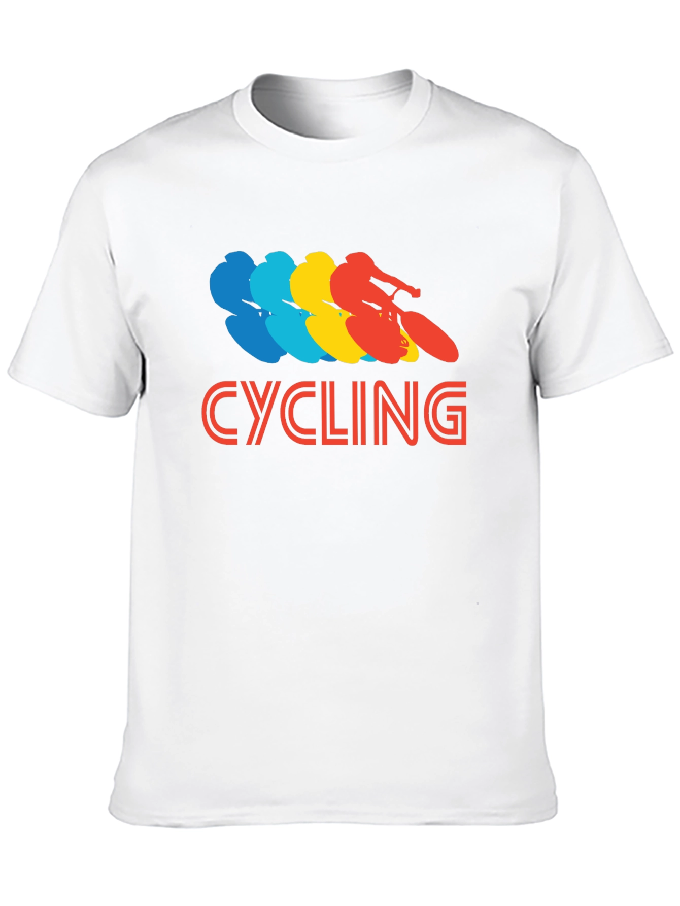 Black Retro Cycling Graphic Tee - Black Cotton T-Shirt view 10