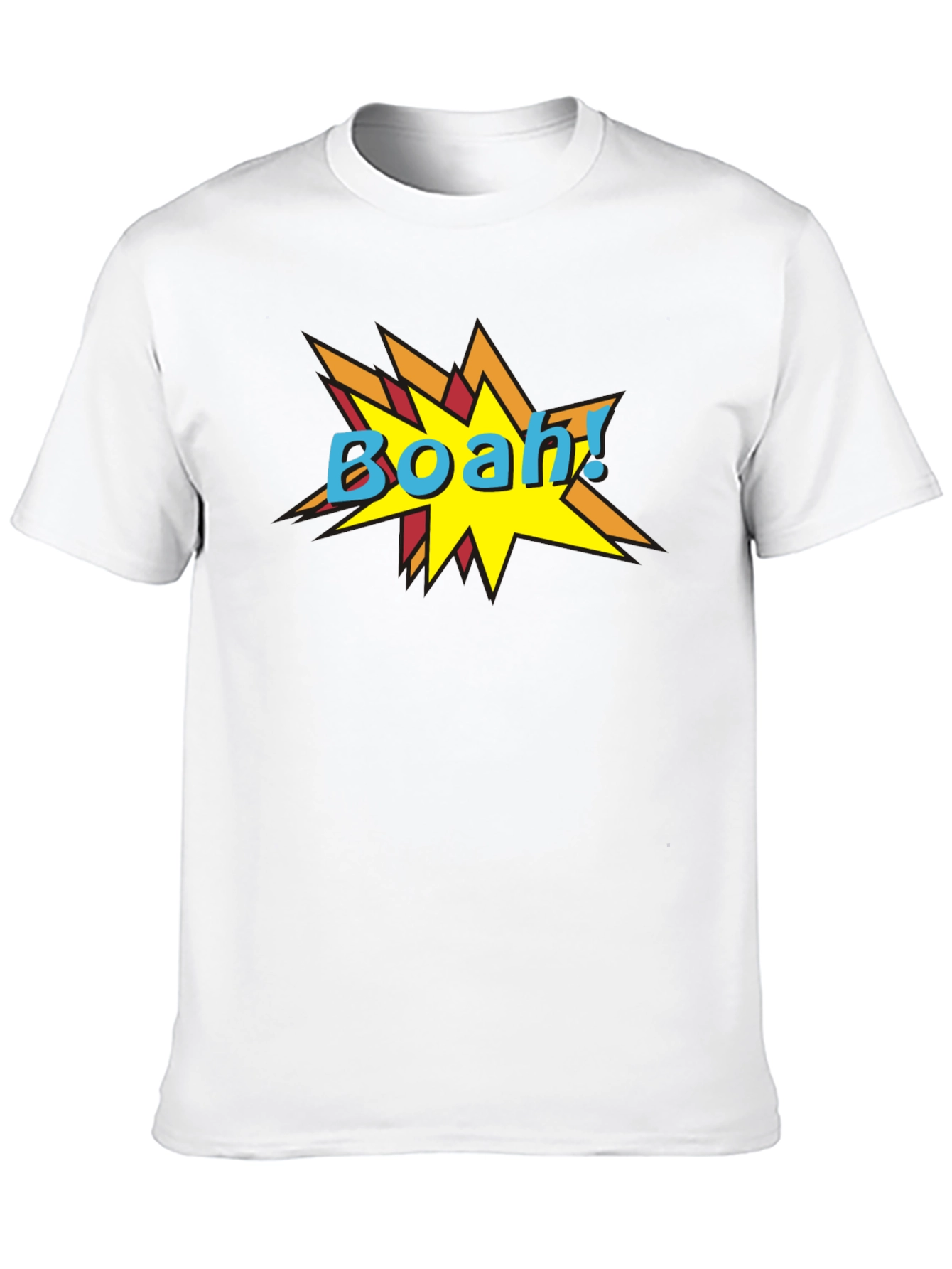 Black BOAH! Comic Style Graphic Print Black T-Shirt view 10