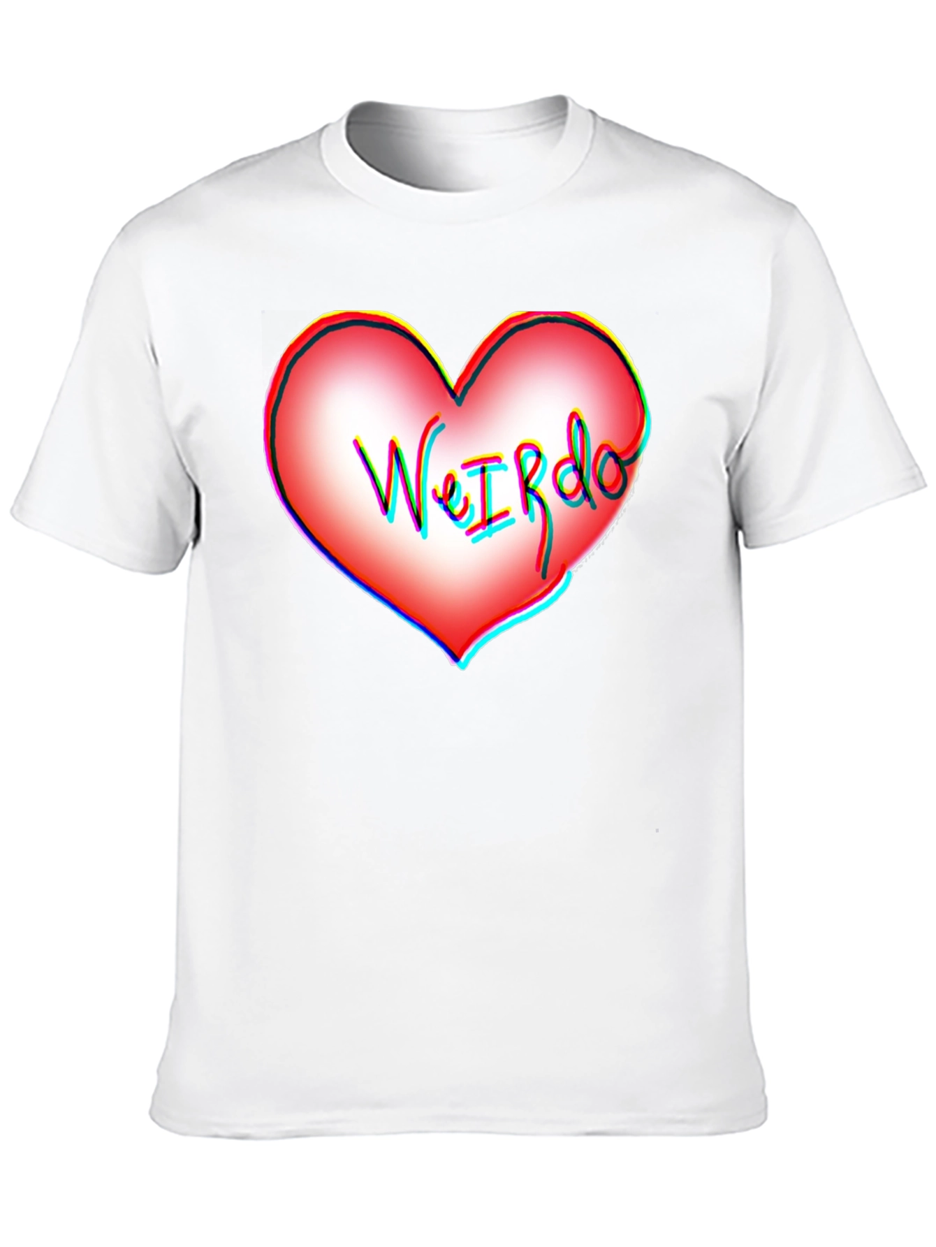 Black WeIRdo Heart Graphic T-Shirt - Unique Design view 10