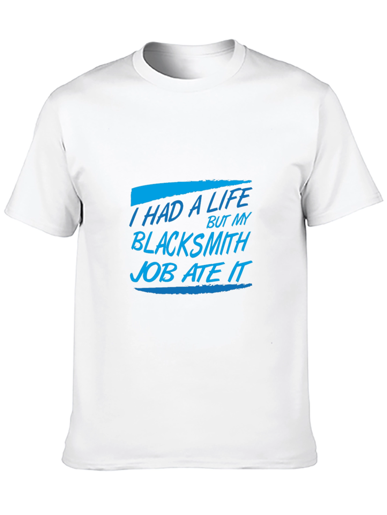 Black Blacksmith Job T-Shirt Funny Black Tee view 10