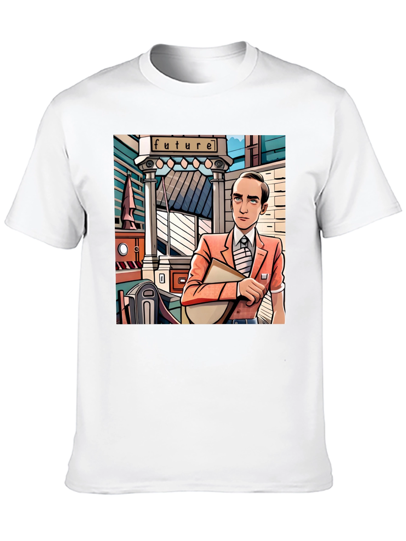 Black Cartoon Man Black T-Shirt view 10