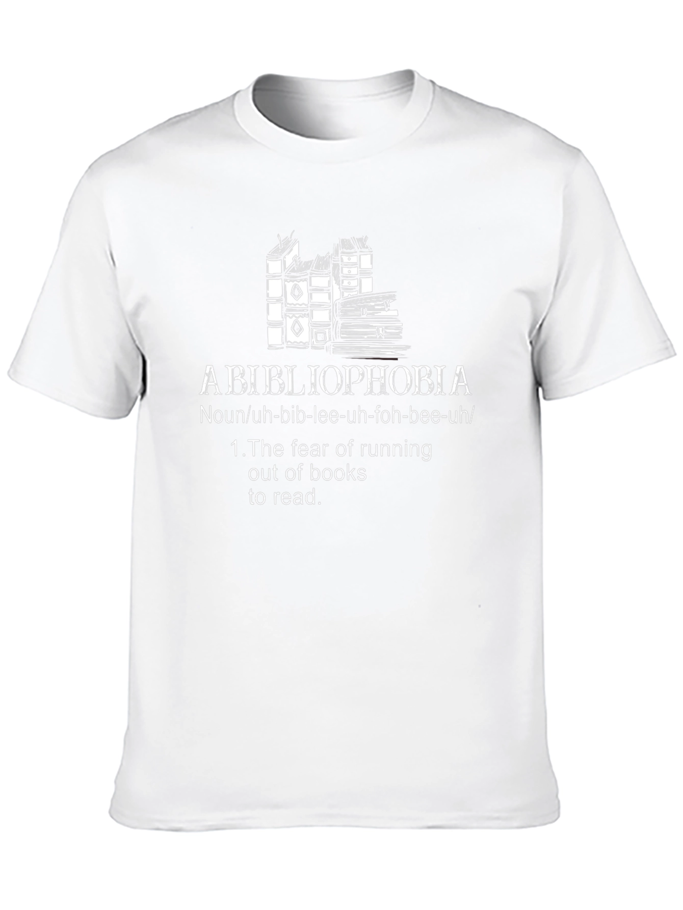 Black Bibliophobia Definition T-Shirt view 10