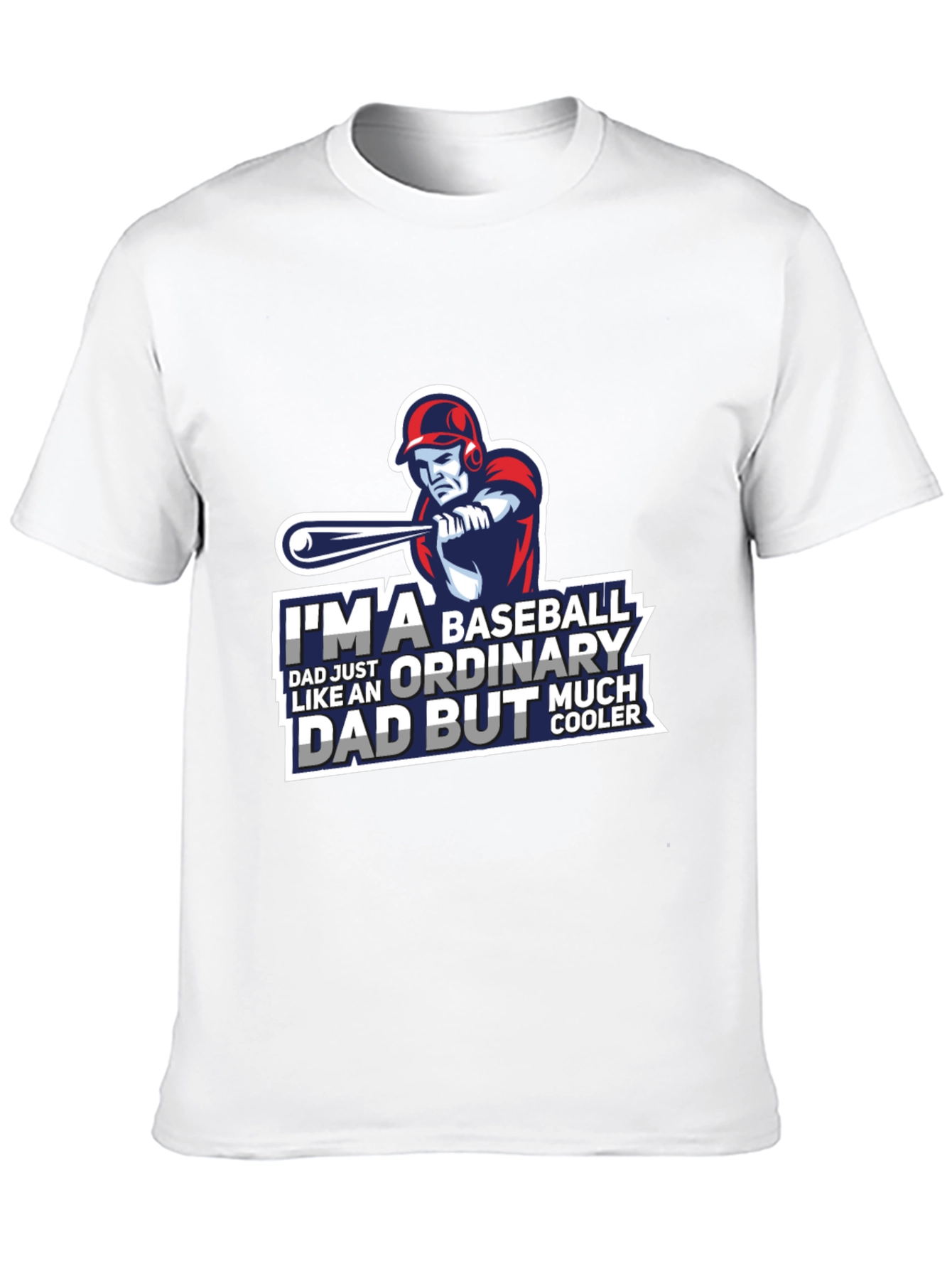 Black Baseball Dad T-Shirt - Ordinary Dad But Cooler view 10