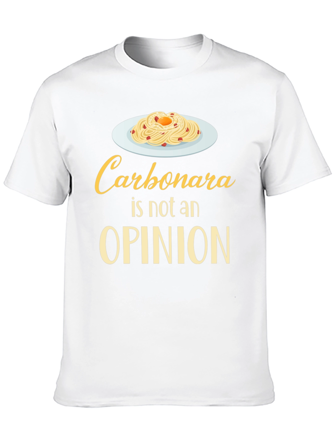 Black Carbonara Is Not An Opinion T-Shirt, Funny Foodie Tee view 10