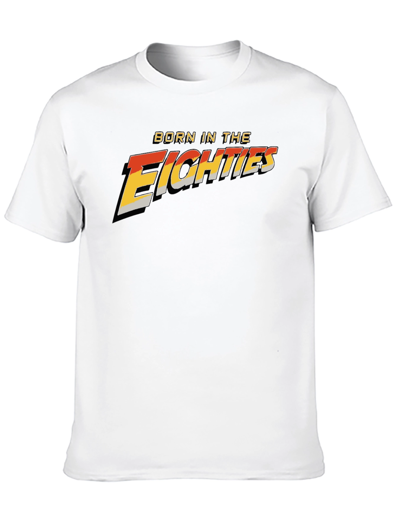 Black Born in the Eighties Retro T-Shirt view 10