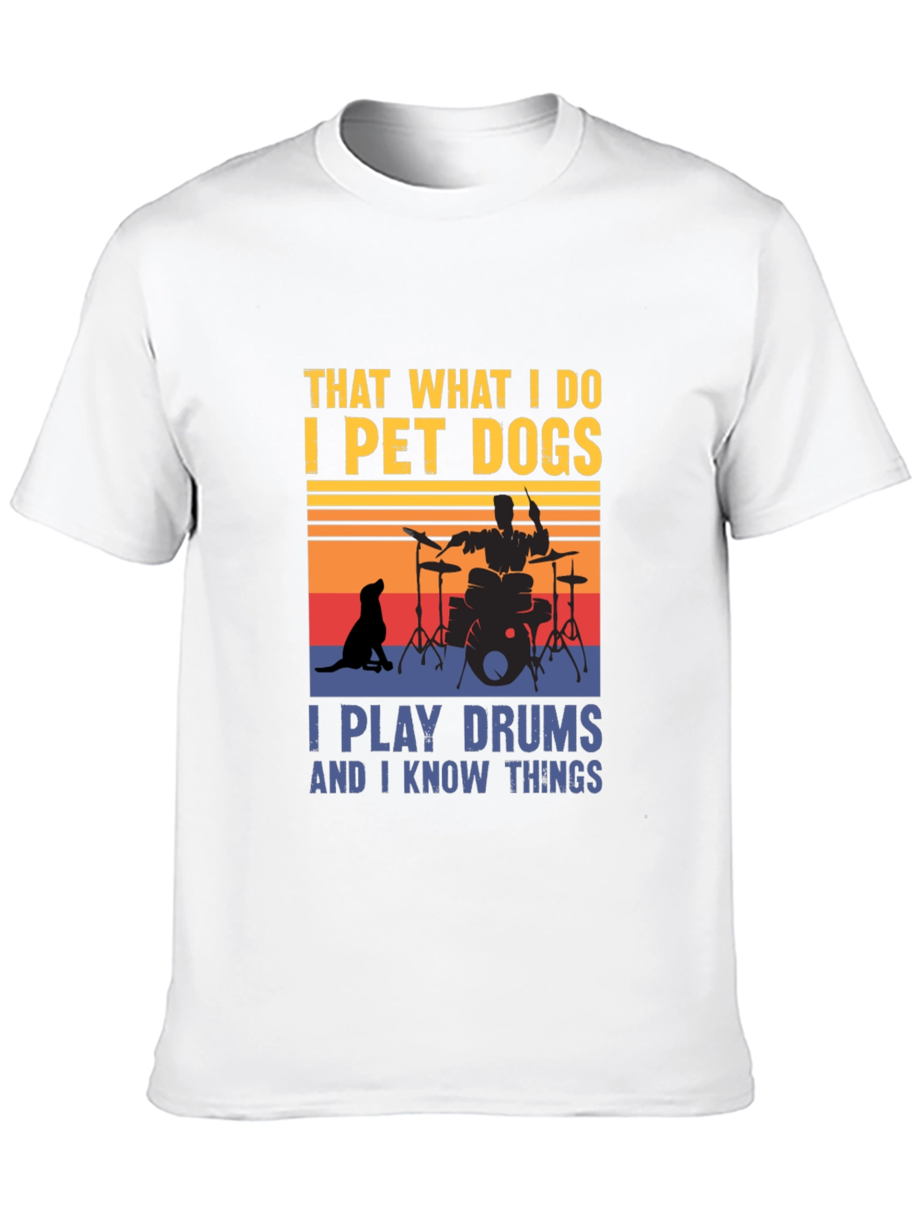 Black Pet Dogs & Drums T-Shirt view 10