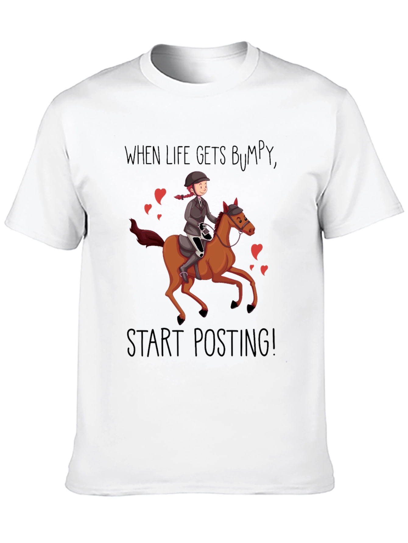 Black Equestrian T-Shirt - When Life Gets Bumpy view 10
