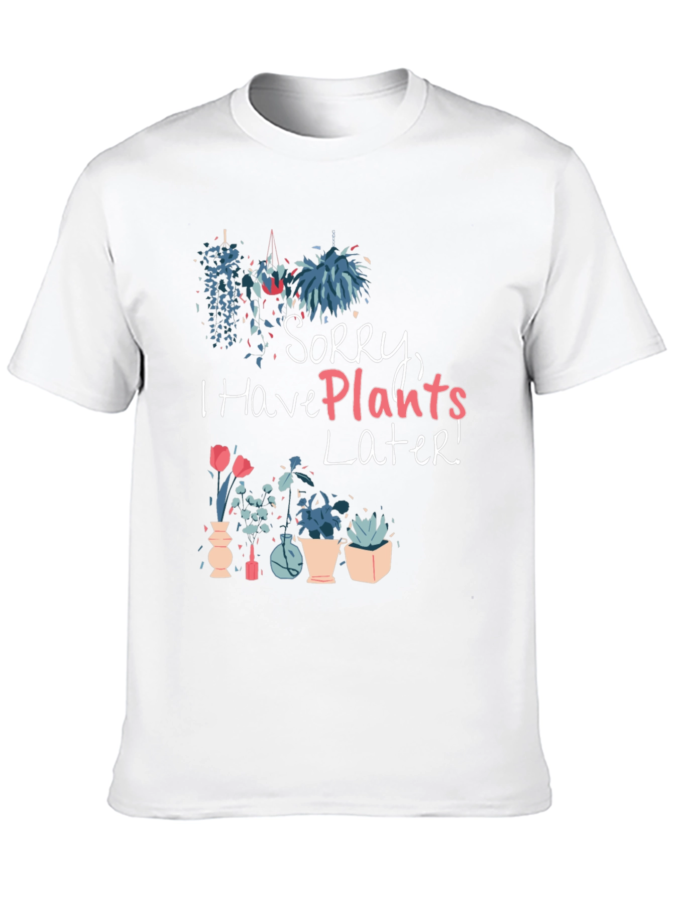 Black Plant Lover Graphic Tee - Sorry I Have Plants Later view 10