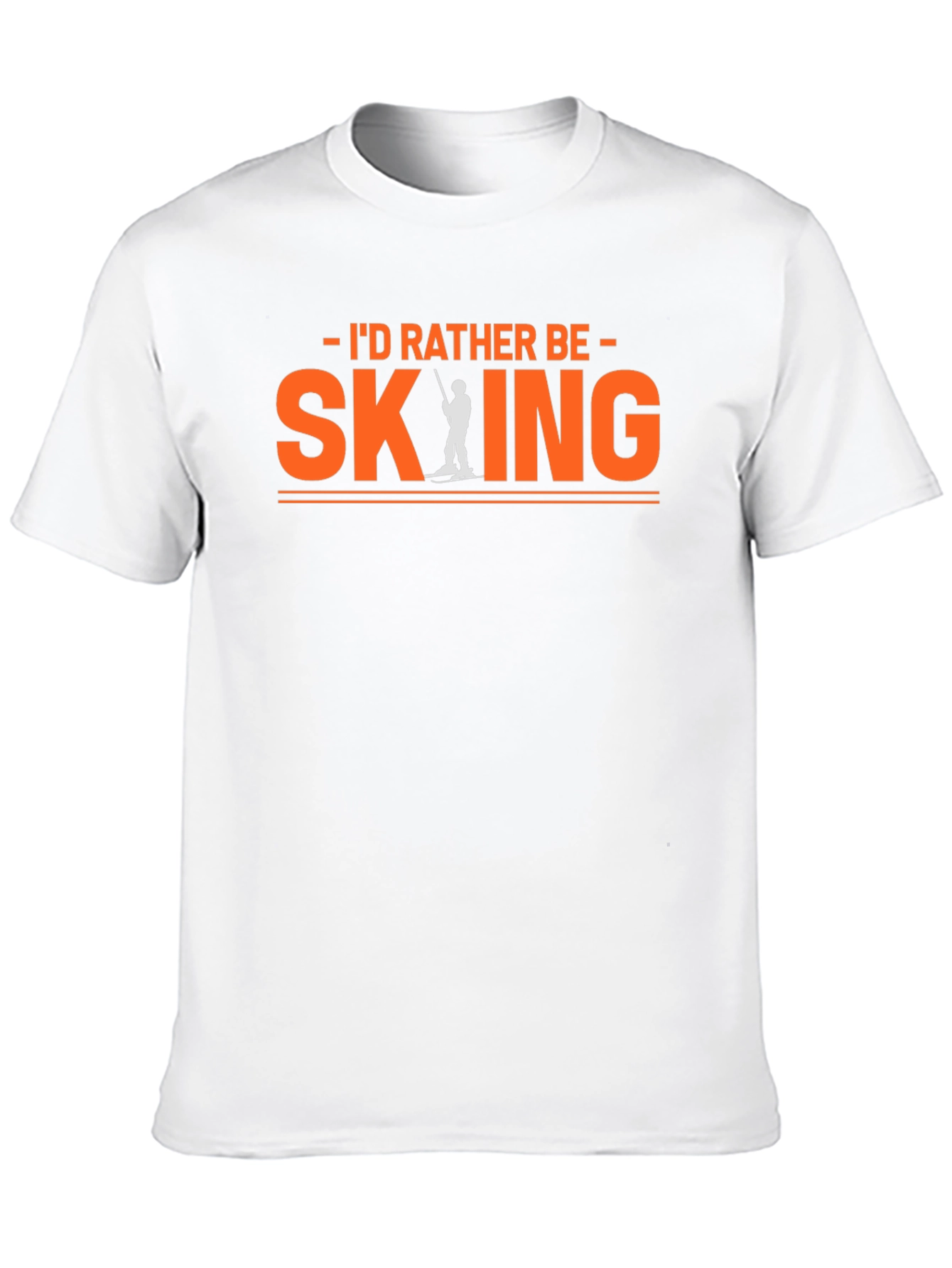 Black I'd Rather Be Skiing T-Shirt view 10