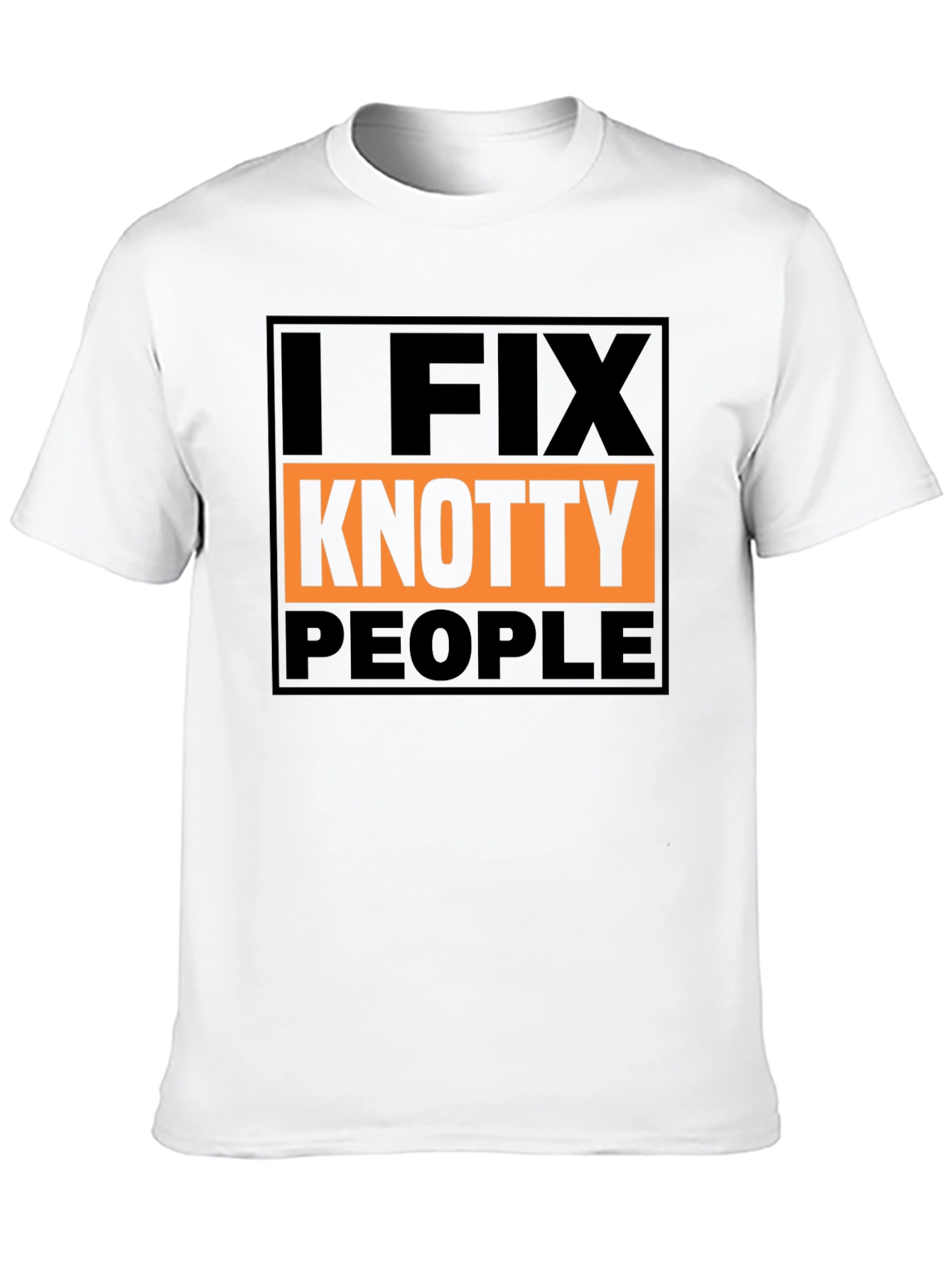 Black I Fix Knotty People Graphic Tee - Funny Humor T-Shirt view 10