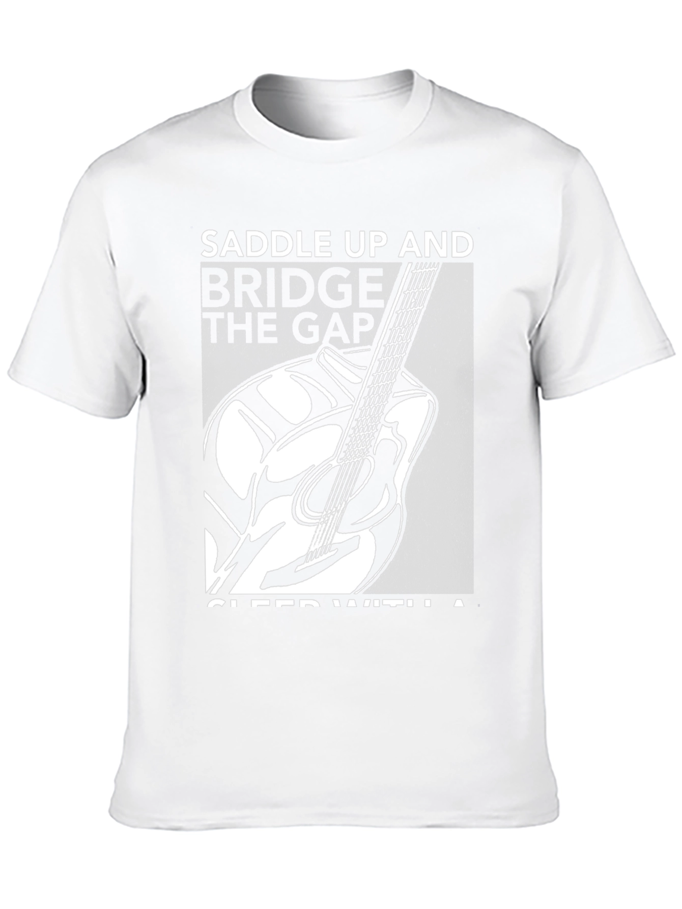 Black Saddle Up Guitar Graphic Black T-Shirt view 10