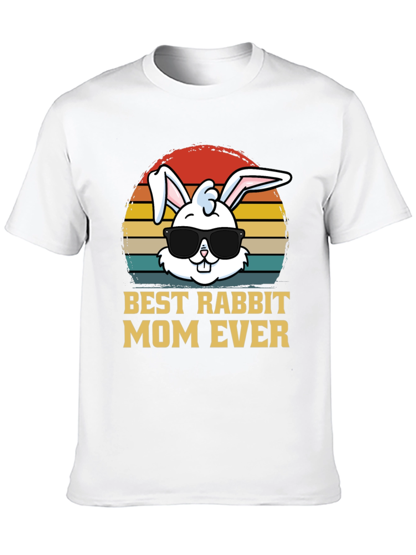 Black Best Rabbit Mom Ever T-Shirt view 10