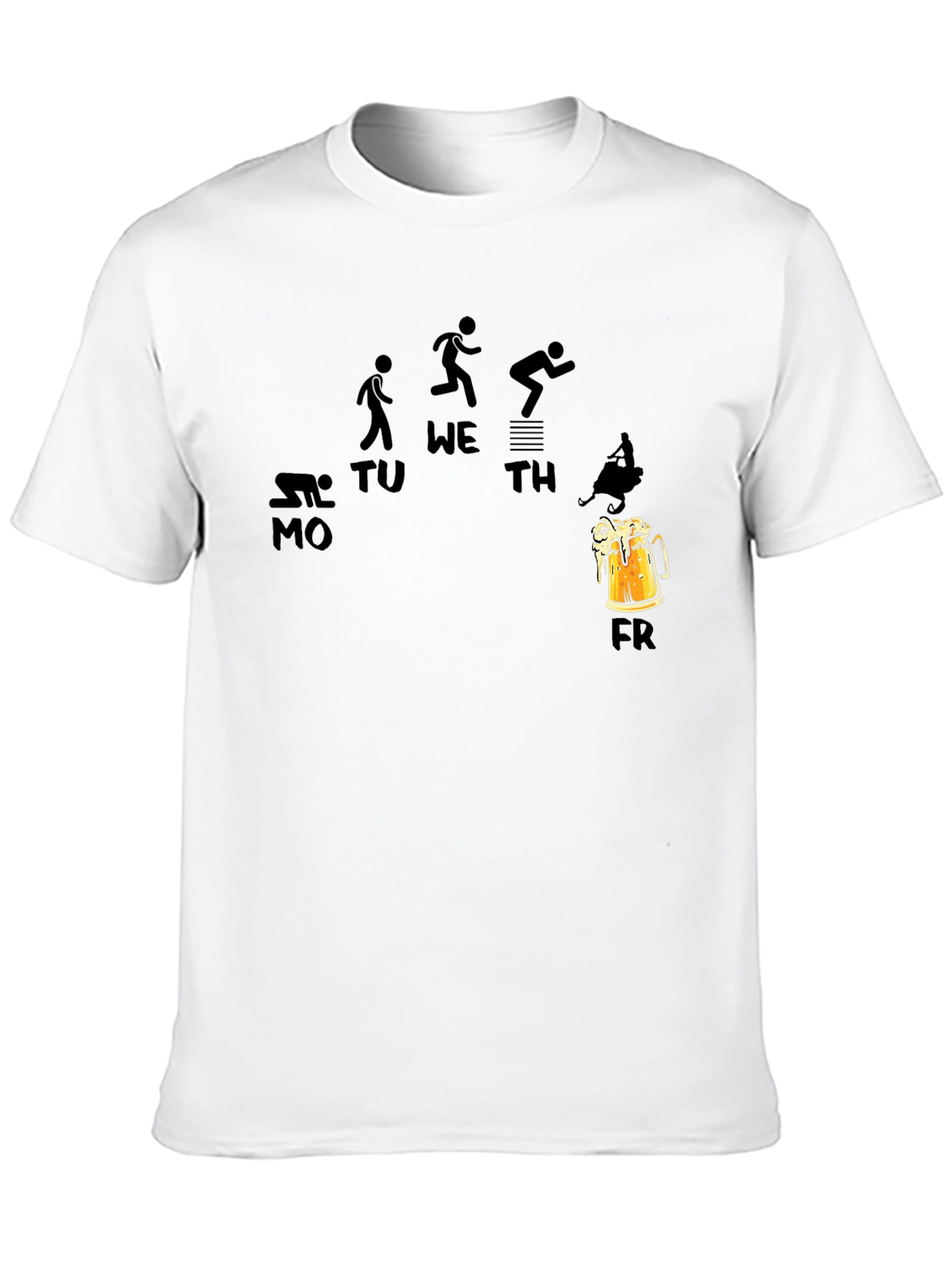 Black Funny Friday Beer Run T-Shirt view 10