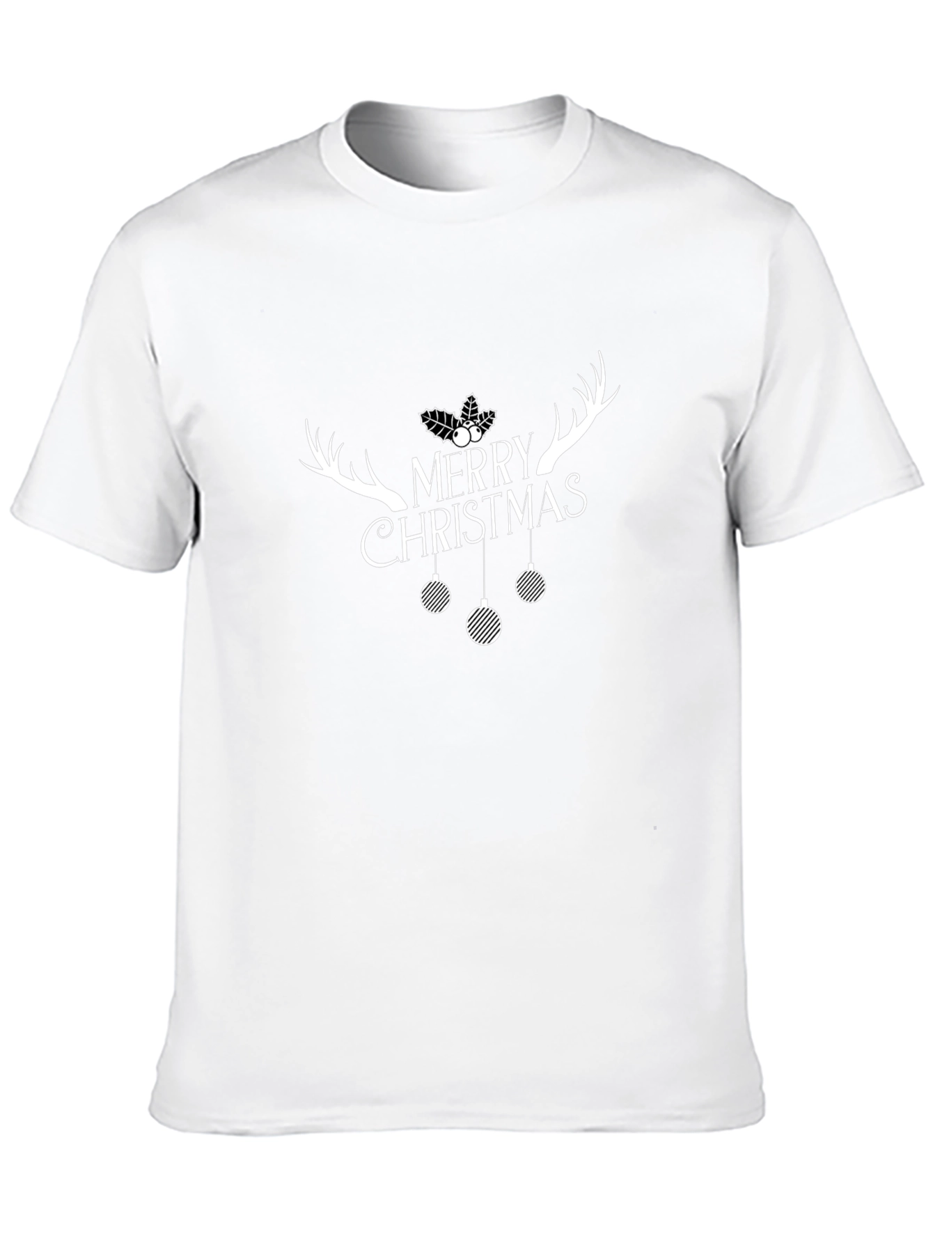 Black Festive Merry Christmas Graphic Tee view 10