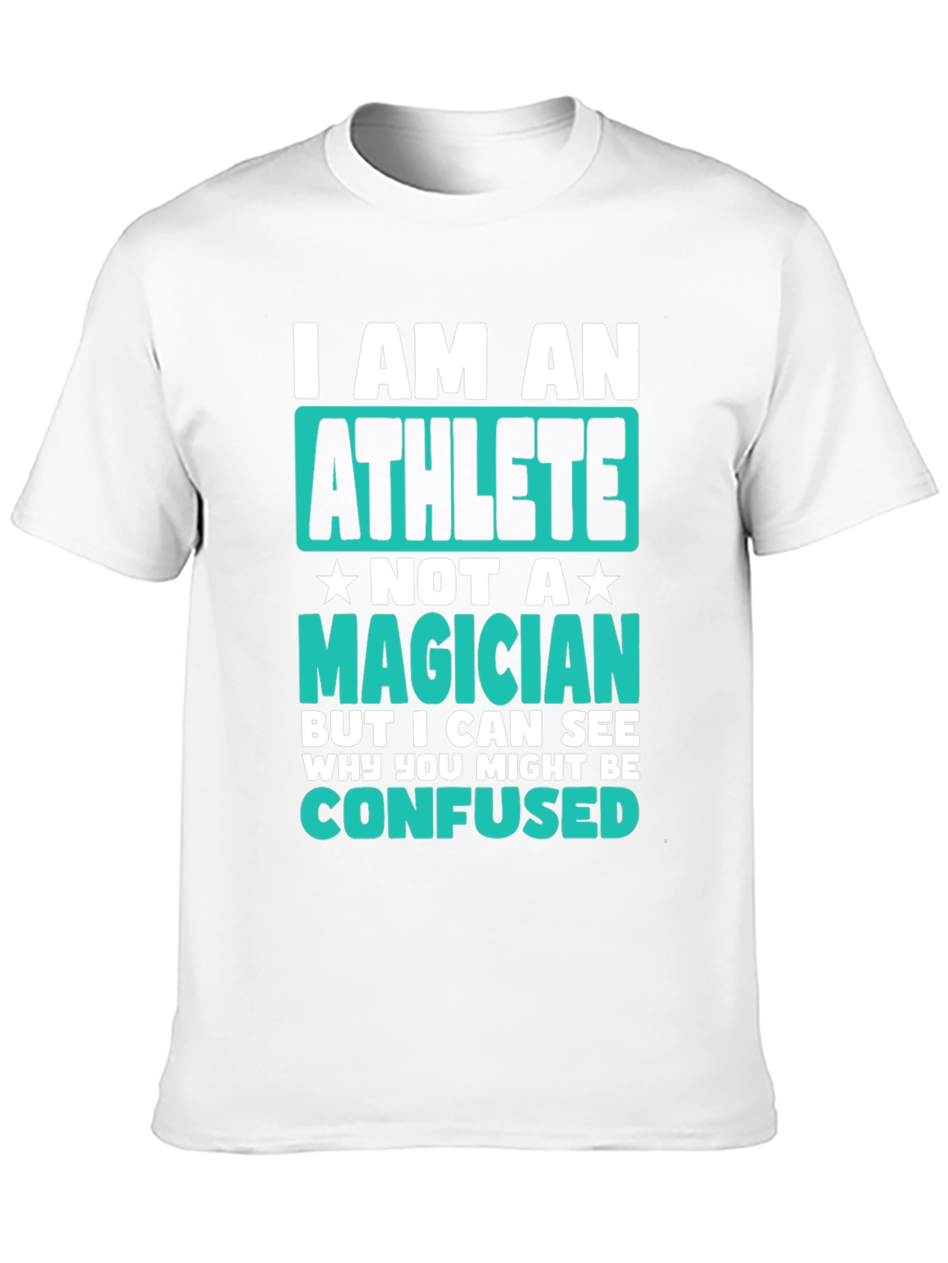 Black Athlete T-Shirt - I am an Athlete, Not a Magician view 10