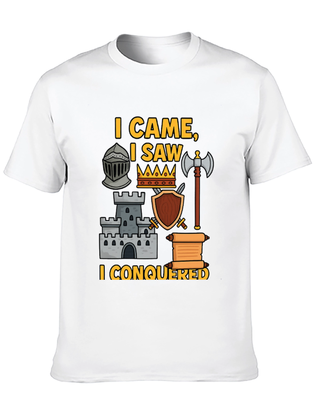 Black I Came, I Saw, I Conquered Graphic T-Shirt view 10