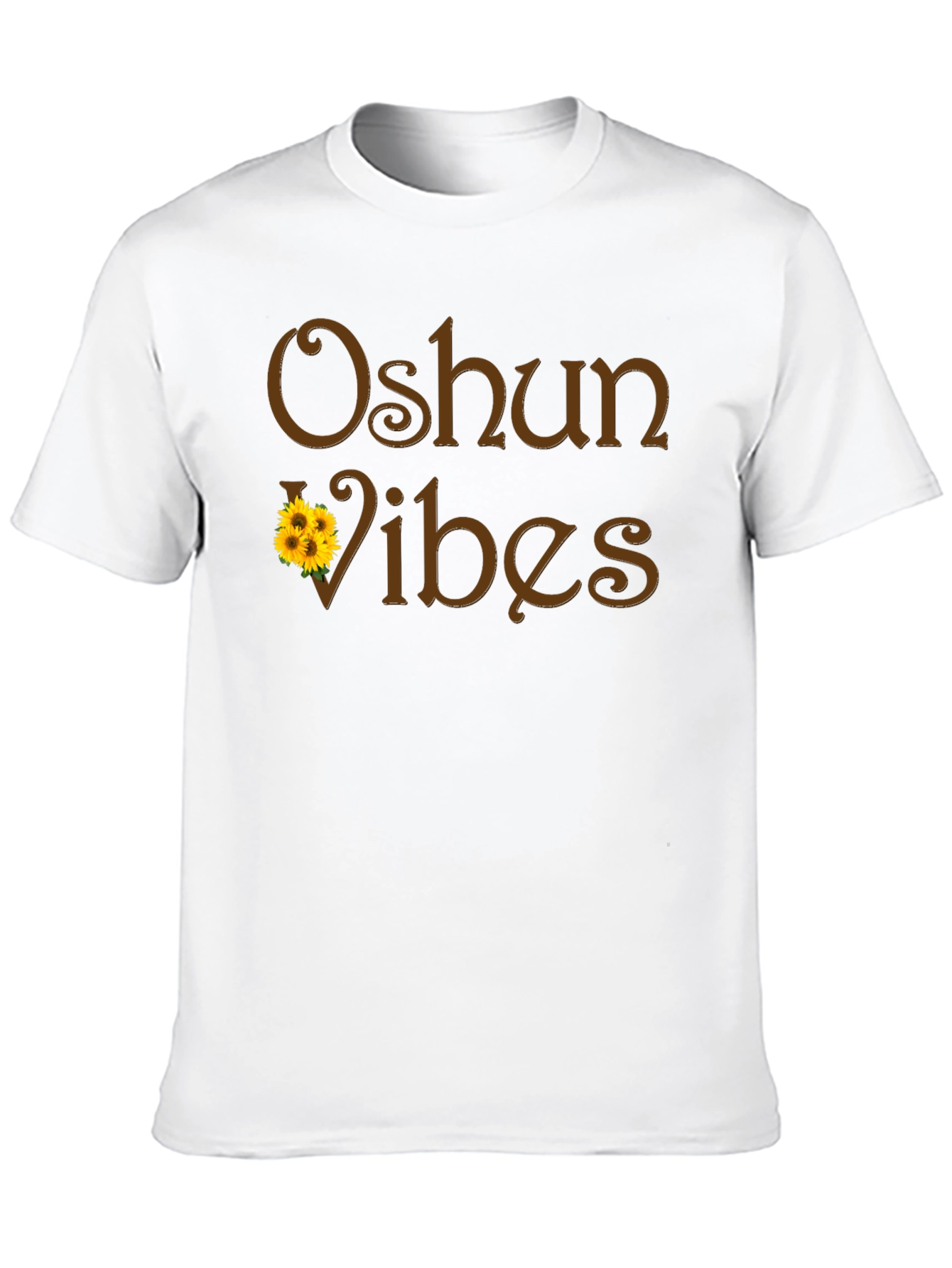 Black Oshun Vibes Black Graphic T-Shirt view 10