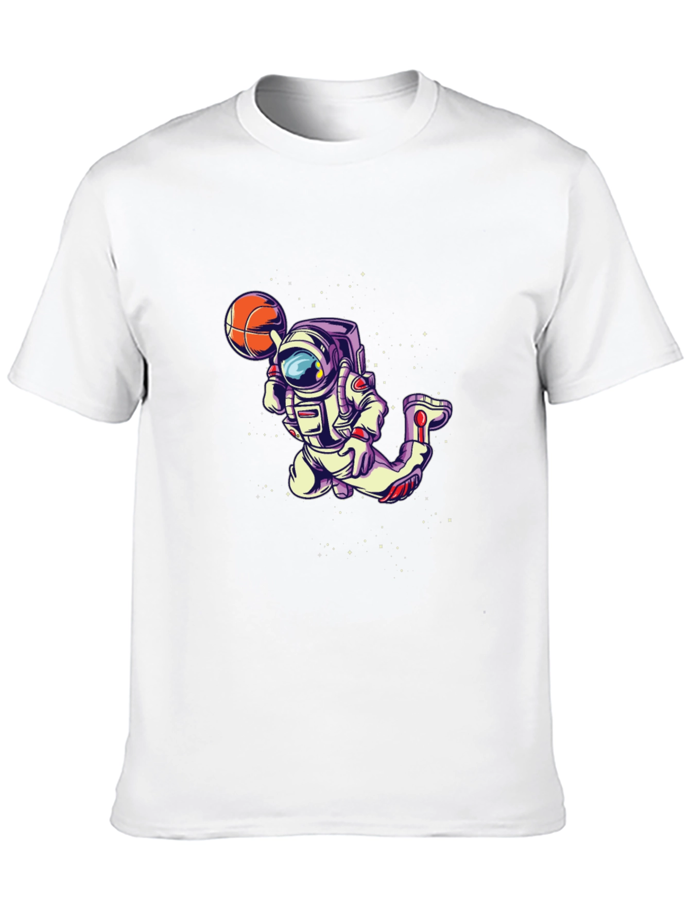 Astronaut Basketball Graphic Tee - Space Dunk Shirt - 10