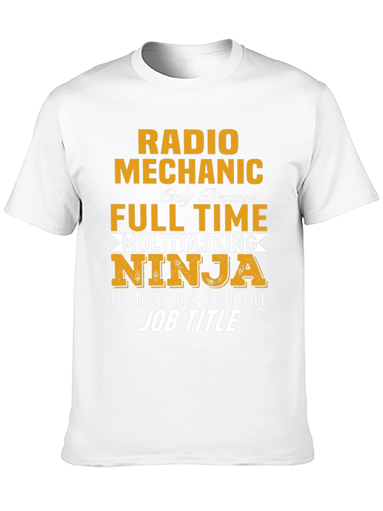 Black Radio Mechanic Multitasking Ninja T-Shirt view 10